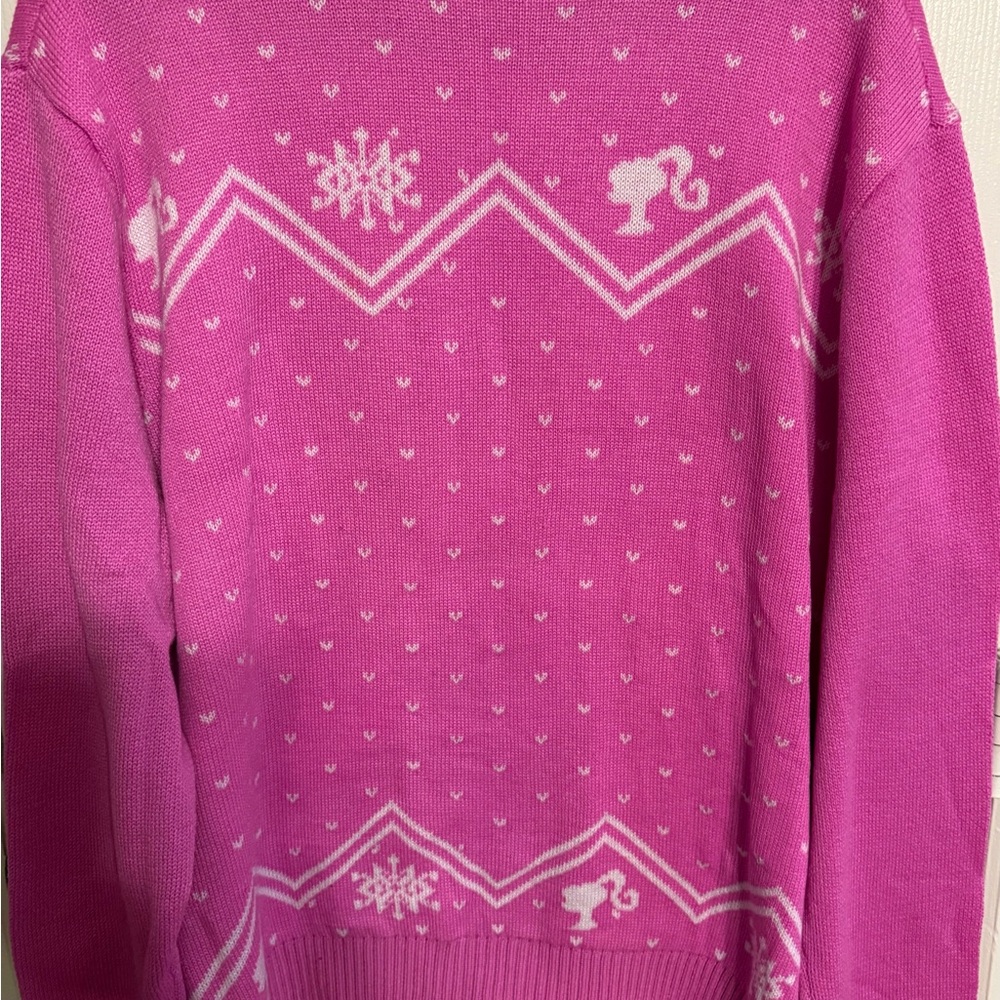 Barbie Fuchsia Crew Neck Sweater - Picture 2 of 3